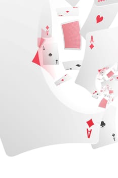 Illustration of a Background with Casino Elements. Concept of betting, gamble, game.