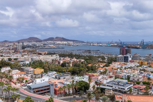 Gran Canaria, Spain: March 21, 2024: View on Las Palmas, capital of Gran Canaria, Canary Islands, Spain
