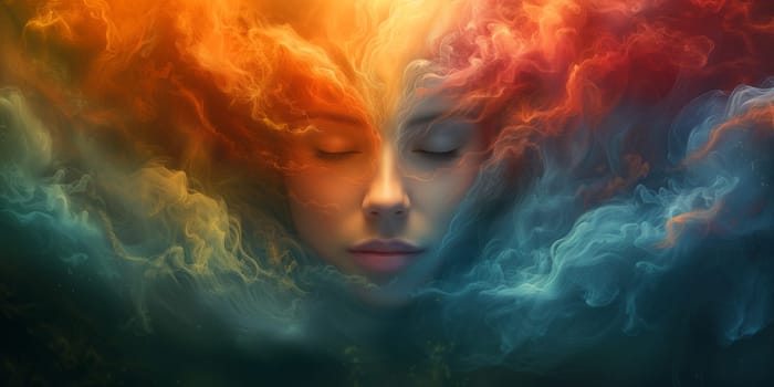 Telepathic communication human mind, communitcation, visualizing of thoughts, meditation, consciousness and healing, mental health, brain waves