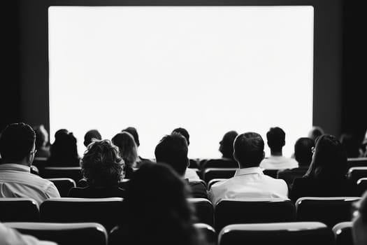Captivated crowd silhouetted against a luminous stage at an outdoor concert event.