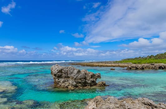 Beach on Efate Island, Vanuatu, near Port Vila - famous beach on the east coast
