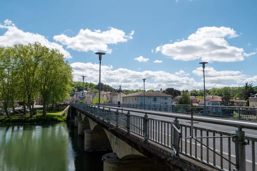 Aire sur l'Adour bridge. New Aquitaine. Les Landes, France