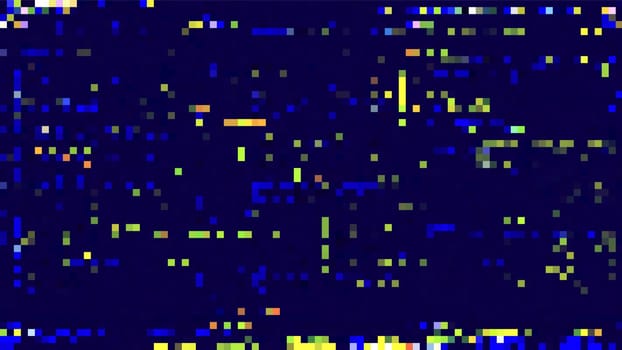 Pattern with squares digital blue background