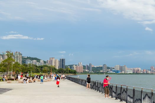 Taiwan 23 August 2023: Tamsui river side in Taiwan