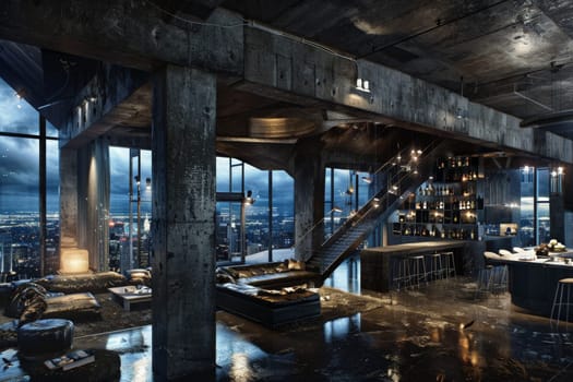 A vast room flooded with natural light from numerous windows, creating a serene and grand atmosphere.