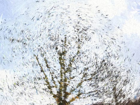 Digital Illustration Tree Branches Background