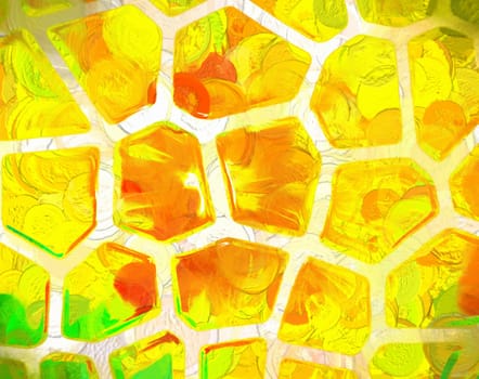 Digital Illustration Abstract Vibrant Background