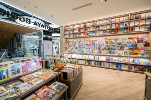 Taipei, Taiwan 05 October 2023: Tsutaya book store in Noke shopping mall in Dazhi area in Taipei city