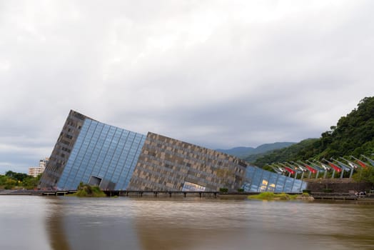 Taiwan 20 November 2023: Lanyang Museum in Yilan of Taiwan in the evening