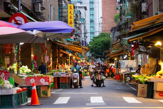 Taipei, Taiwan 06 December 2023: Taipei fresh market in city