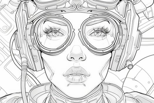 A woman wearing a helmet and goggles, ready for an exciting adventure.