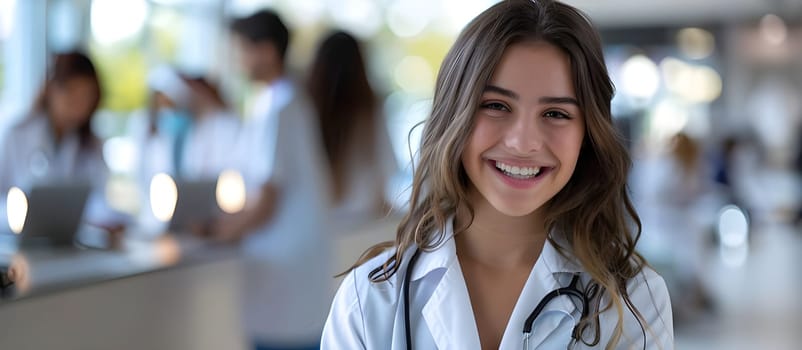 Happy professional female psychologist holding clipboard, looking and smiling at camera. Portrait of a smiling female doctor or nurse.