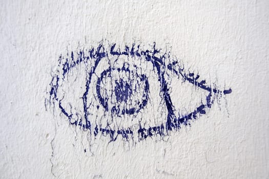 Detail of graffiti on a wall, decoration and vandalism
