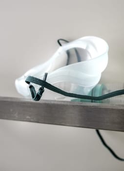Detail of oxygen mask for respiratory patients