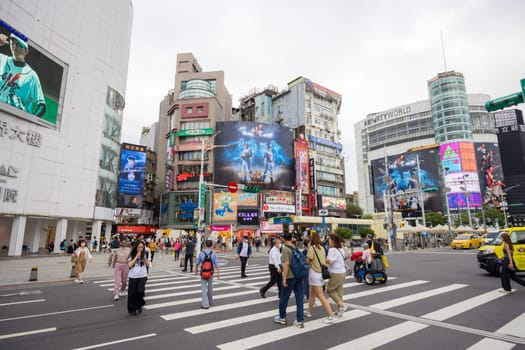 Taipei, Taiwan 13 September 2023: Ximending district in Taipei city of Taiwan