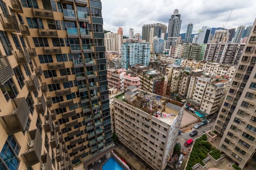 Hung Hom, Hong Kong 05 June 2019: Hong Kong residential apartment building