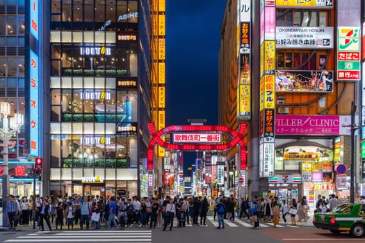Tokyo, Japan 11 June 2019: Tokyo city in the evening