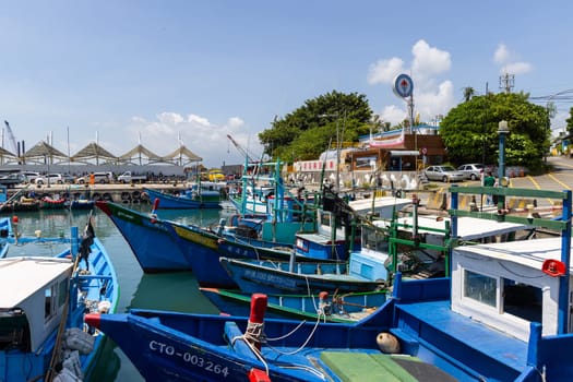 Taitung, Taiwan14 September 2022: Fugang Fishery Harbor in Taitung of Taiwan