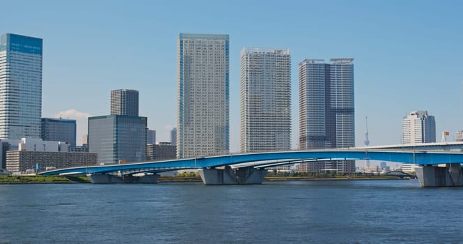 Tokyo, Japan 07 July 2019: Odaiba Tokyo bay