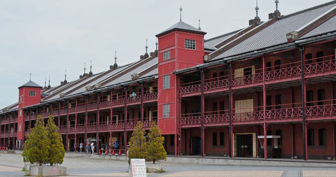 Yokohama, Japan 07 July 2019: Yokohama red warehouse