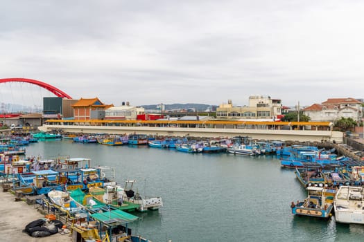 Taoyuan, Taiwan 20 April 2022: Zhuwei Fish Harbor in Taiwan
