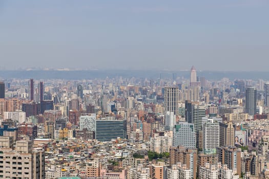 Taipei, Taiwan 10 April 2022: Taipei urban city downtown skyline