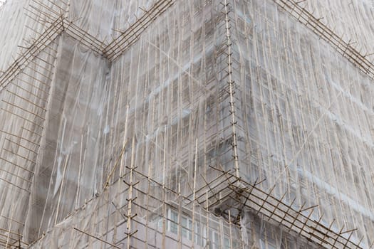 Bamboo scaffold in Hong Kong city