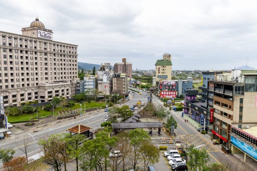 Yilan, Taiwan 18 February 2023: Jiaoxi city in Taiwan of Yilan