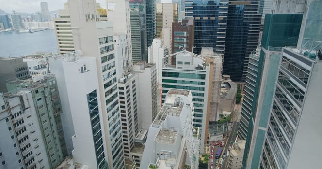 Sheung Wan, Hong Kong 09 July 2021: Hong Kong business district