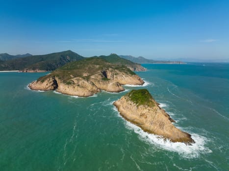 Top view of Sai Kung Po Pin Chau