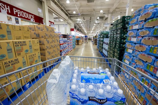 Taiwan 30 October 2023: Shopping cart in Costco Store