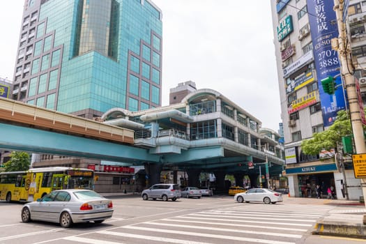 Taipei, Taiwan 29 April 2023: Taipei city downtown street