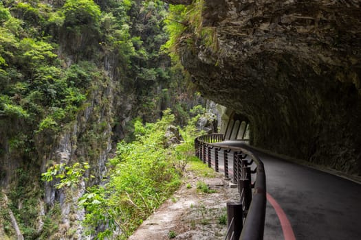 Hiking trail in Taroko Gorge of Hualien Taroko of Taiwan