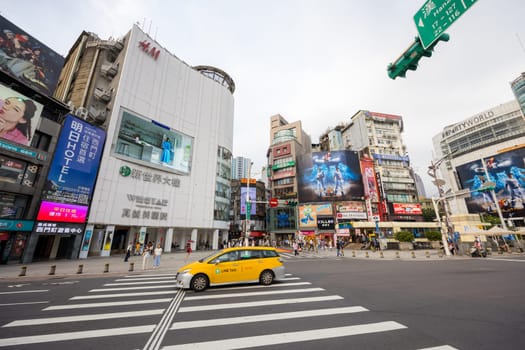 taipei, taiwan 13 september 2023: taipei city street in ximending