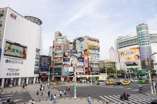 Taipei, Taiwan 17 October 2023: Taipei city in ximen district