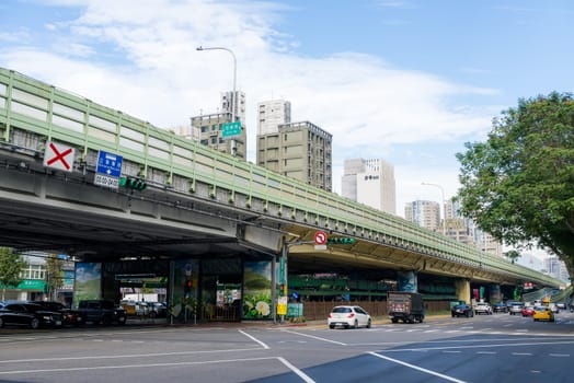 Taipei, Taiwan 27 December 2023: Taipei city street in Daan district