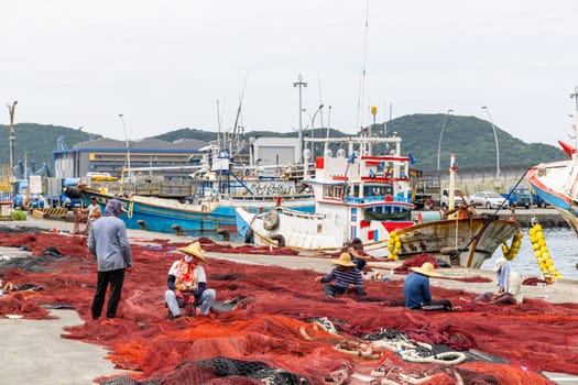 Taiwan, 15 May 2023: Nanfang ao Fishing Port in Taiwan