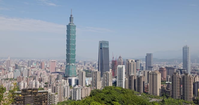 Taipei, Taiwan 11 April 2022: Taipei city skyline