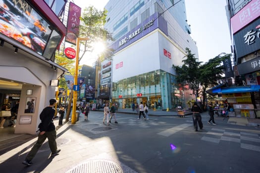 Taipei, Taiwan 02 January 2024: Taipei city in ximending