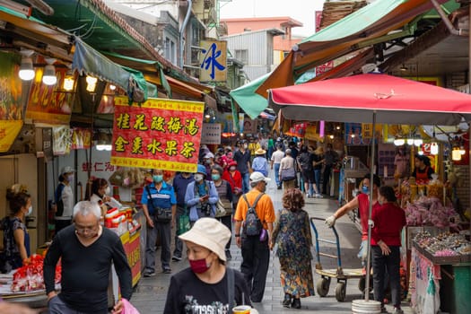Taiwan 23 March 2023: Jinshan old street in Taiwan