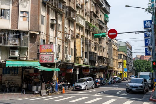 Taipei, Taiwan 23 March 2024: Taipei city street