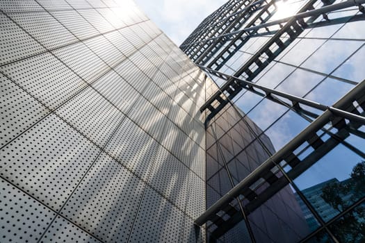 Bottom view of the office tower