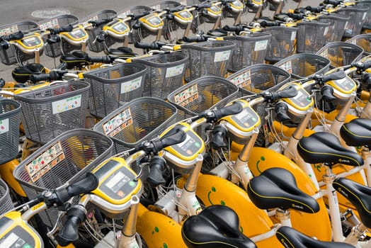 Taiwan 29 December 2023: Share bike station in Taiwan