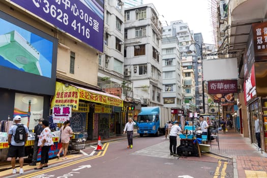 Hong Kong 08 April 2024: City life in Hong Kong causeway bay district