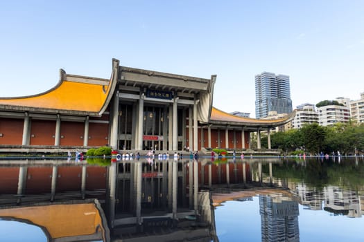 Taipei, Taiwan 18 January 2024: Sun Yat Sen Memorial Hall in Taipei city