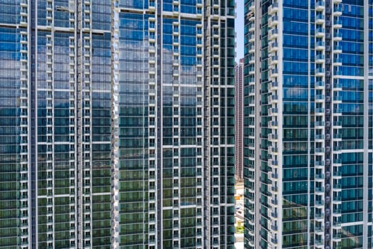 Exterior of the modern building facade