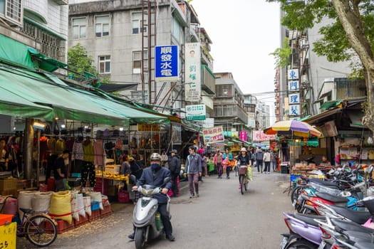 Taipei, Taiwan 05 February 2024: Dongmen Market in Taipei city