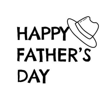 happy fathers day elements doodle design, celebration accessories message decoration party for greeting card, banner, poster