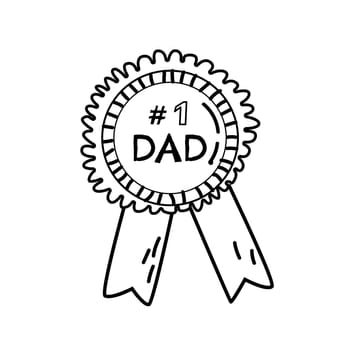 Award doodle hand drawn trophy. Winner award cup, champion medal, win certificate. Hand drawn doodle sketch success element