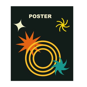 Brutalist posters set with naive playfull shapes and smile stickers. Retro abstract shapes backgrounds. Brutal contemporary figure circle oval wave patterns. Geometric posters in modern brutalist style.